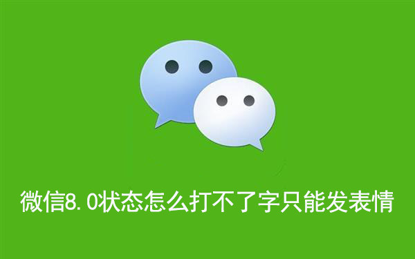 微信8.0状态怎么打不了字只能发表情