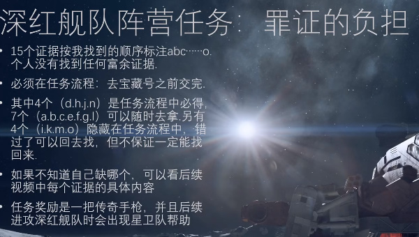 星空罪证的负担位置