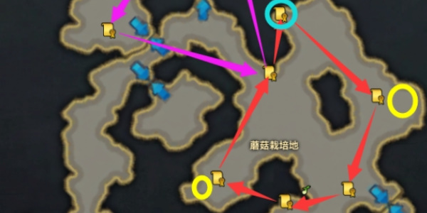 《命运方舟》蘑菇采集路线